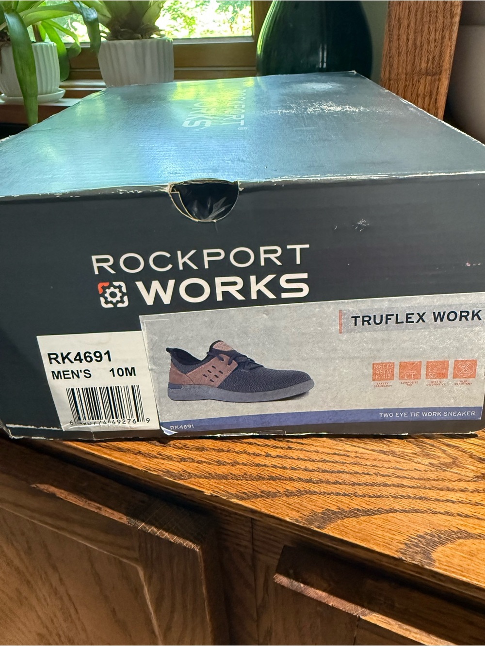 Rockport Truflex Navy and Brown Men's Work Shoe